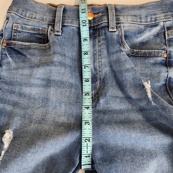 Celebrity Pink Junior's Distressed Skinny High Waist Jeans Size 5 Stretch - Picture 11 of 13